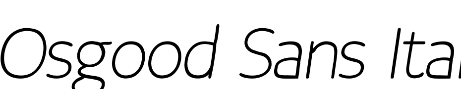 Osgood Sans Italic Yazı tipi ücretsiz indir